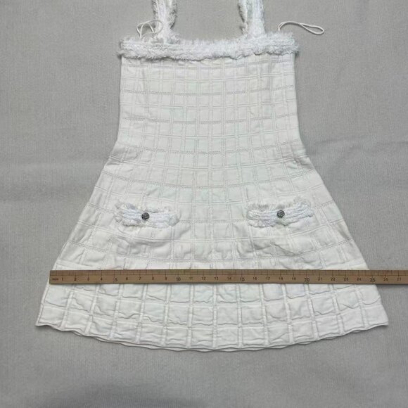 Chanel Classic Check Knit Strapless Dress - Picture 10 of 11